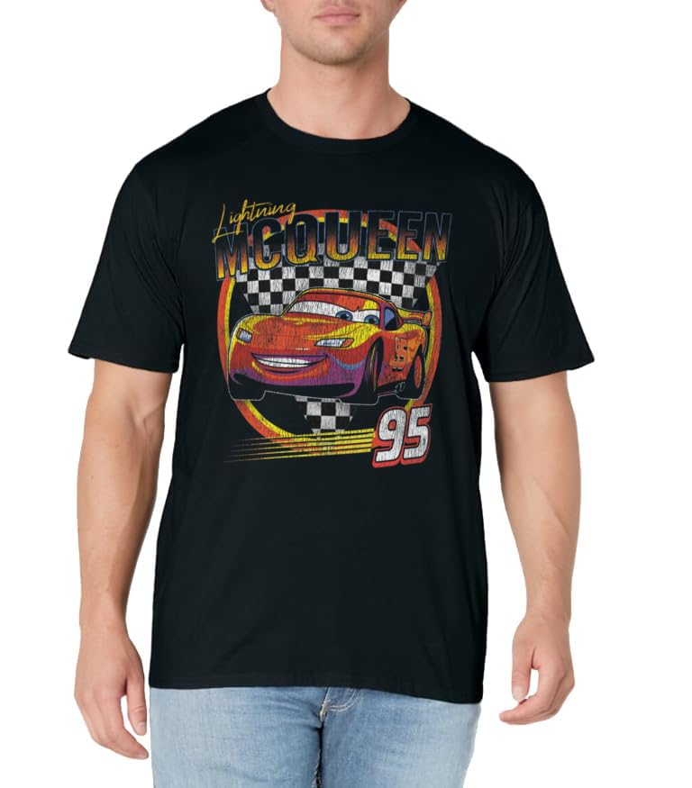 Disney Pixar Cars Lightning McQueen Vintage Race T-Shirt