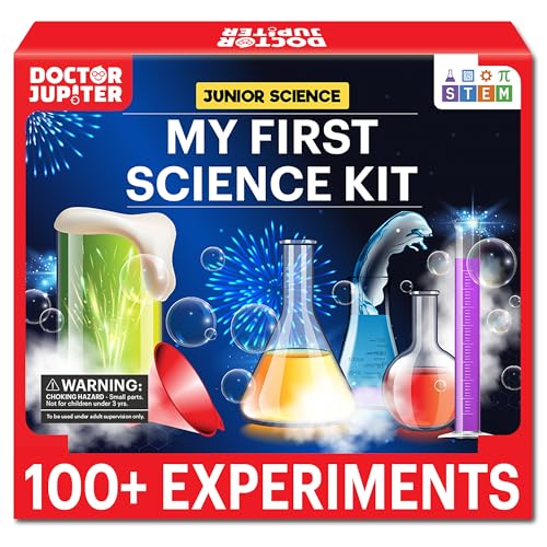 Doctor Jupiter My First Science Kit for Kids Ages 4-5-6-7-8| Birthday Gift Ideas for 4-8 Year Old Boys & Girls| Toy Stem Kit with 100+ Experiments| Learning & Educational, Preschool Activities