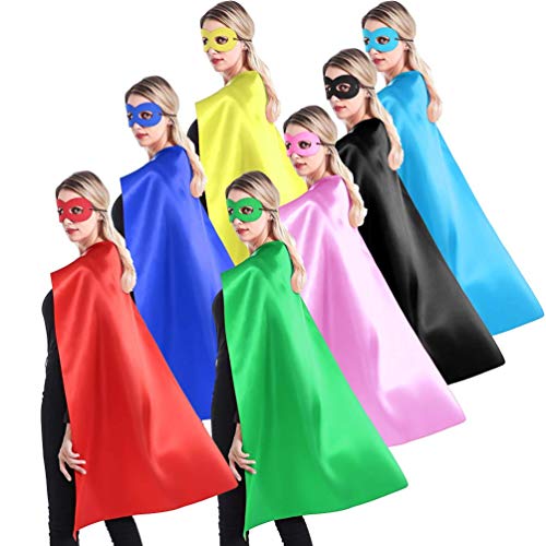 Superhero Capes and Masks for Teenagers and Adult Bulk Pack - Superhero Party Costumes for Team Spirit Building