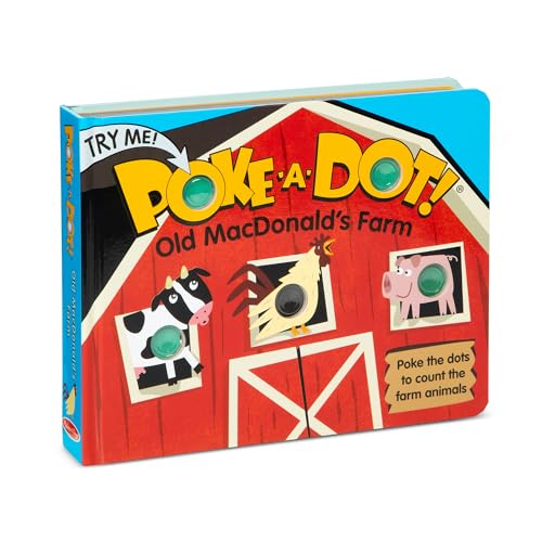 Melissa & Doug Children's Book - Poke-a-Dot: Old MacDonald’s Farm (Board Book with Buttons to Pop) - FSC Certified