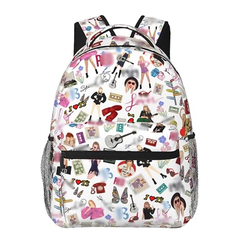 crusmary 3D Printed Backpack Adjustable Straps Personalized Multiple Pockets High-Capacity Backpack Comfort Lightweight