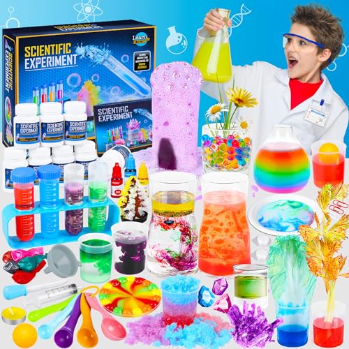Science Kit for Kids,80 Science Lab Experiments,Scientist Costume Role Play STEM Educational Learning Scientific Tools,Birthday Gifts and Toys for 4 5 6 7 8 9 10-12 Years Old Boys Girls Kids