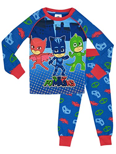 PJ Masks Pajamas | Snug Fitting Kids Pajamas | Catboy Owlette Gekko | Boys Cotton Pajamas Size 4 Multicoloured
