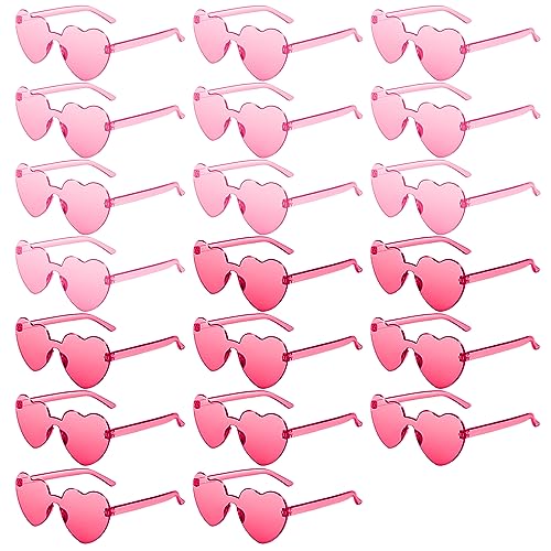 Chicpop Heart Sunglasses for Women Pink Heart Shaped Sunglasses Bulk Fun Sunglasses Pack for Party Favor