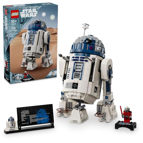 LEGO Star Wars R2-D2 Brick Built Droid Figure, Collectible May The 4th Toy with Exclusive 25th Anniversary Minifigure Darth Malak, Star Wars Gift Idea for Kids or Fans Ages 10 and Up, 75379