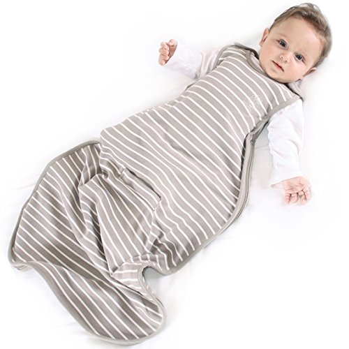 Woolino Merino Wool Ultimate Baby Sleep Sack - 4 Season Baby Wearable Blanket - Two-Way Zipper Adjustable Sleeping Bag for Babies and Toddlers - Universal Size (2-24 Months) - Earth