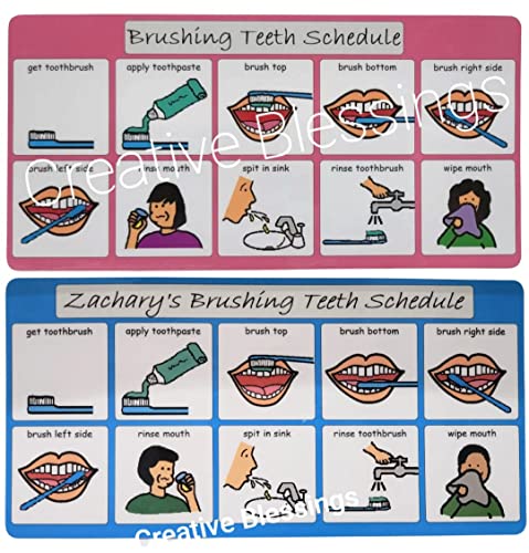 Autism Brushing Teeth Schedule for Boy or Girl, Personalized