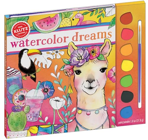Klutz Watercolor Dreams Craft Kit, 11 Piece Set, Multicolor
