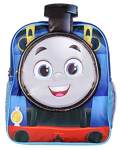 AI ACCESSORY INNOVATIONS Thomas The Train and Friends 14' Kids School Travel Backpack Bag For Toys w/ 3D Character Front Pocket