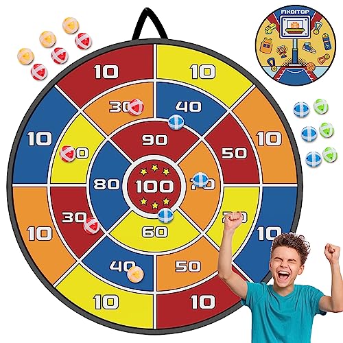 Finditop Outdoor Games, Large 29in Dart Board for Kids Games Boys, Double-Sided Party Games Outdoor Toys Gifts for 3 4 5 6 7 8 9 10 11 12 Years Old