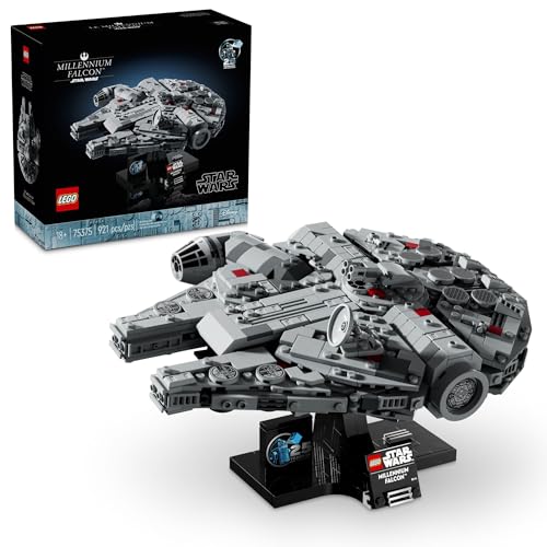 LEGO Star Wars: A New Hope Millennium Falcon, Buildable 25th Anniversary Starship Model for Home Décor, May The 4th Collectible Building Set for Adults, Star Wars Gift Idea, 75375