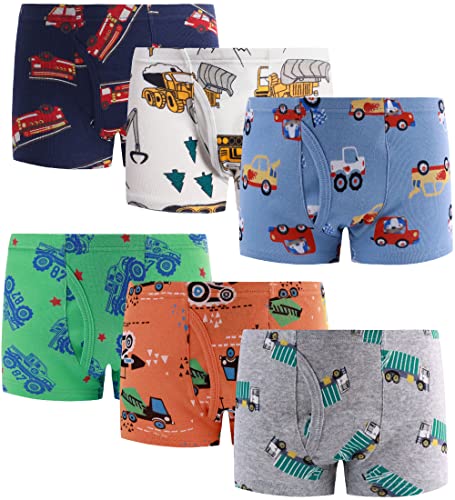 Finihen Boys Boxer Briefs Toddler Soft Shark Dinosaur Underwear Children Baby Truck Undies Size 5T Multicoloured