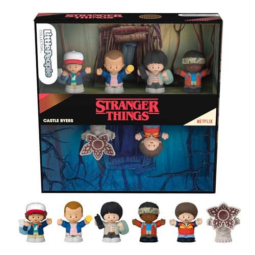 Little People Collector Stranger Things Castle Byers Special Edition Figure Set, 6 Characters in a Gift Display Box for Adult Fans