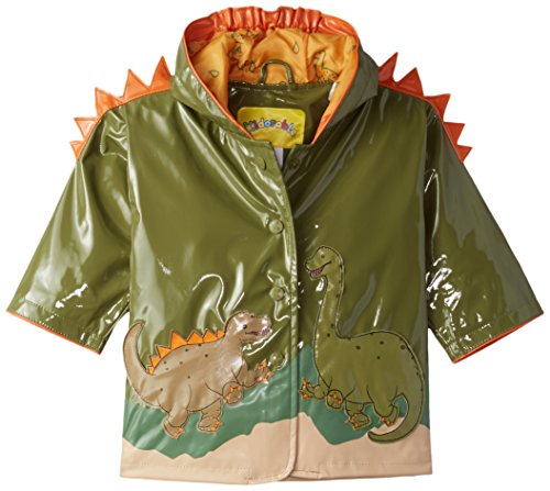 Kidorable Boys' Dinosaur All Weather Waterproof Coat, Green, 4/5