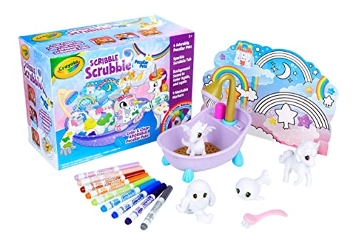 Crayola Scribble Scrubbie Peculiar Pets, Pet Grooming Toy, Working Tub & Washable Markers, Toys for Girls & Boys, Easter Gift [Amazon Exclusive]