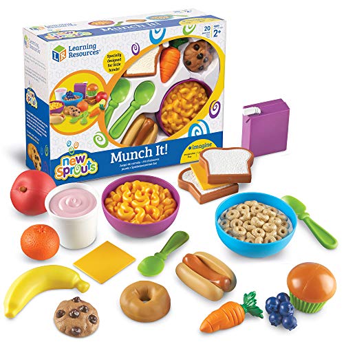 Learning Resources New Sprouts Munch It! Pretend Play Food, Develops Imaginative Play, Play Food for Toddlers, Picnic Play Food, 20 Pieces, Ages 18 Months +