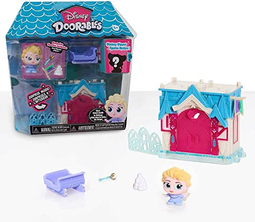 Disney Doorables Mini Playset Elsa’s Frozen Castle, 2.5-inch Playset with Figures, Officially Licensed Kids Toys for Ages 5 Up by Just Play