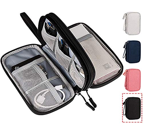 CAOODKDK Electronics Accessories Organizer Pouch Bag, Travel Universal Organizer for Cable, Charger, Phone, SD Card, Business Travel Gadget Bag