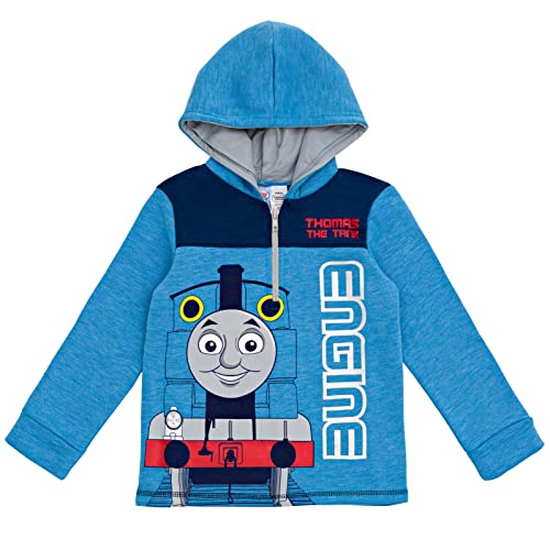 Thomas & Friends Tank Engine Little Boys Fleece Half Zip Hoodie Blue 5