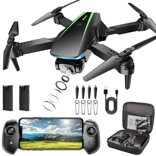 RADCLO Mini Drone with Camera - 1080P HD Foldable Drone with Stable Hover, Gravity Control, Auto-Follow, Trajectory Flight, 90° Adjustable Lens, One Key Take Off/Land, 3D Flip, Drones for Adults Kids