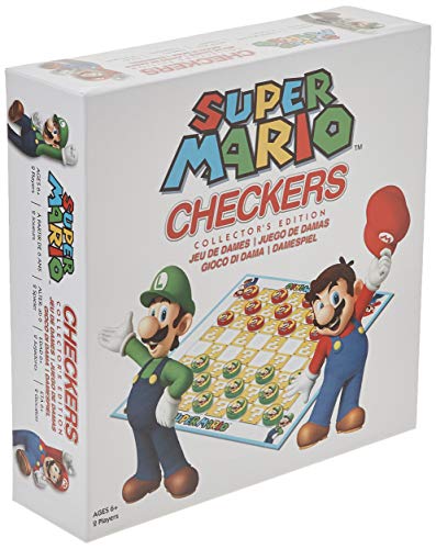 Super Mario Checkers Collector's Edition | Featuring Mario & Luigi | Collectible Checkers | Perfect for Mario Fans