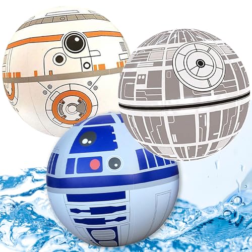 NINOSTAR Large Play Balls Set of 3 - Fun Indoor and Outdoor Gift - Can Use for Play/Room Decor/Party Decor/Pool Inflatable Water Toys