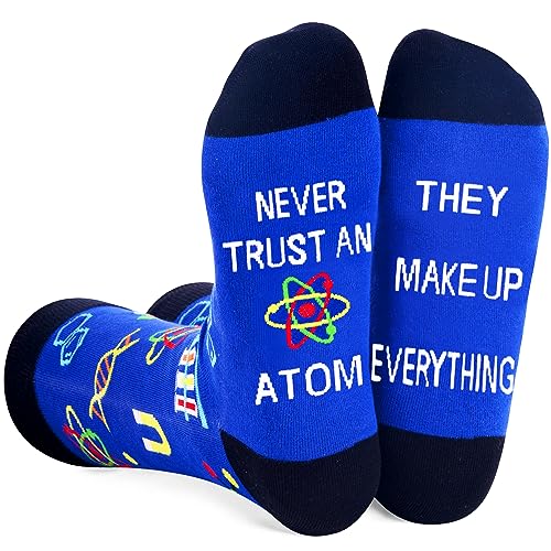 Zmart Science Socks for Men Boys Science Gifts for Teens Chemistry Socks Chemistry Gifts, Scientist Teacher Gifts Science Stocking Stuffers