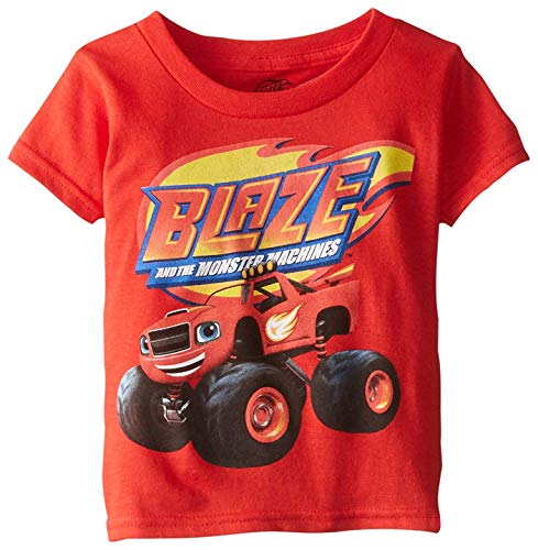 Nickelodeon boys Blaze and the Monster Machines Short Sleeve Tee fashion t shirts, Red, 4T US