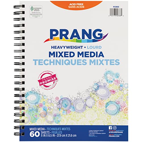 Prang (Formerly Art Street) Mixed Media Journal, Heavyweight, 8.5' x 11', 60 Sheets