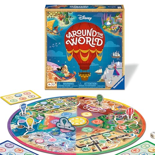 Ravensburger's Disney Around The World, Family Adventure Game for 2 to 4 Players Ages 4 and Up