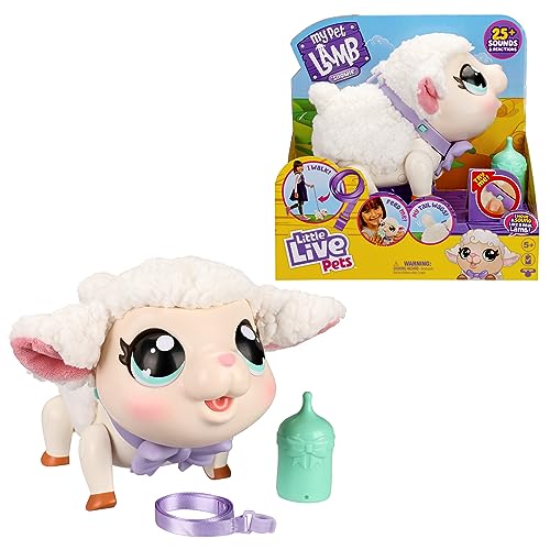 Little Live Pets - My Pet Lamb | Soft and Wooly Interactive Toy Lamb That Walks, Dances 25+ Sounds & Reactions for Kids, Ages 5+