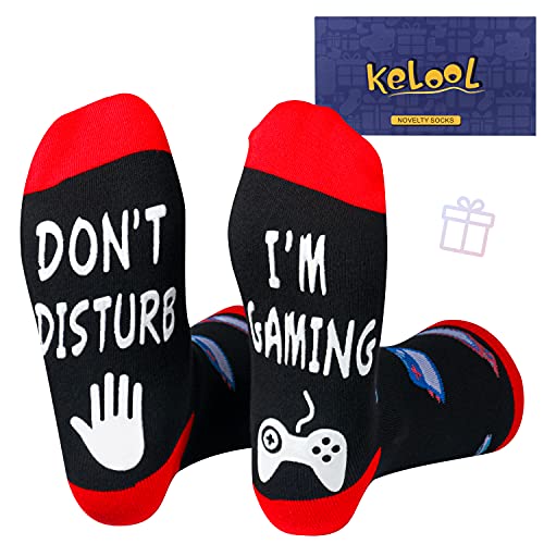 Kelool Do Not Disturb I'm Gaming Socks,Birthday Gifts for Men, Teenage Boy Gifts Ideas,Mens Gifts for Boys,Him,Son,Boyfriend