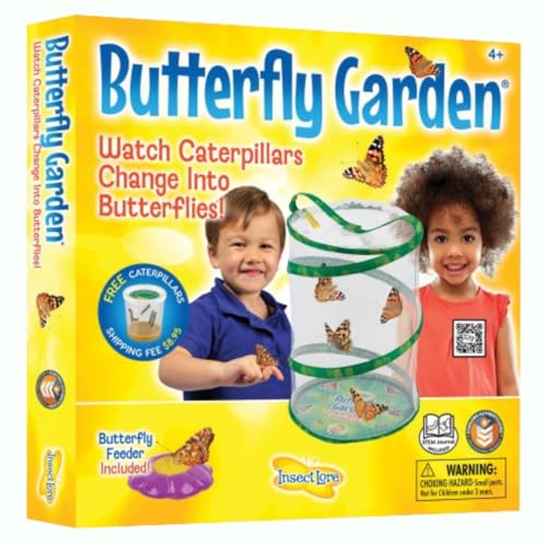 Painted Lady Butterfly Kit - Habitat, STEM Journal, & Voucher for Chrysalis Log & Caterpillars - Grow Your Own Butterfly Kit