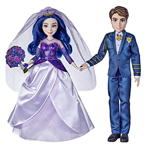Disney Descendants Mal and Ben Dolls, Inspired by Disney The Royal Wedding: A Descendants Story, Toys Include Outfits, Shoes, and Fashion Accessories , Blue