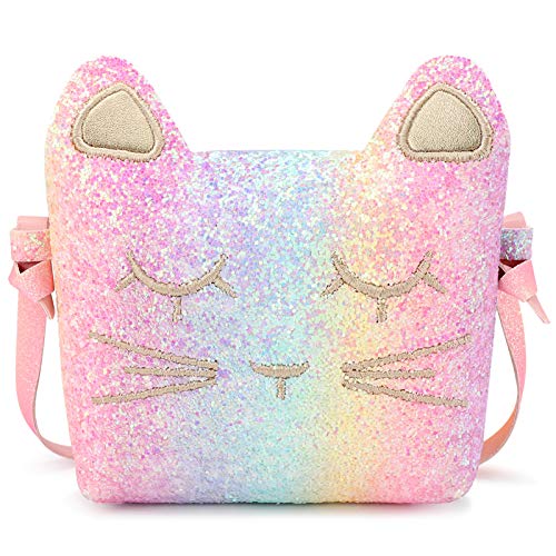 mibasies Kids Cat Purse for Little Girls Toddlers Wallet Crossbody Bag 2 Year Old Girl Gifts