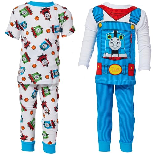 Thomas the Train Pajamas Set, 4 Piece Mix and Match Sleepwear for Toddlers and Little Kids, Size 2T Multi