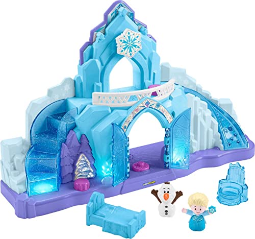 Disney Frozen Toys, Little People Playset with Lights and Music, Elsa and Olaf Figures, Elsa’s Ice Palace, Toddler and Preschool Toys
