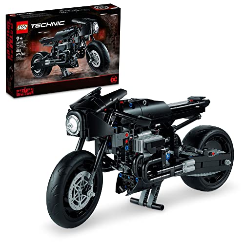 LEGO Technic The Batman – BATCYCLE Set 42155, Collectible Toy Motorcycle, Scale Model Building Kit of The Iconic Super Hero Bike from 2022 Movie, Black