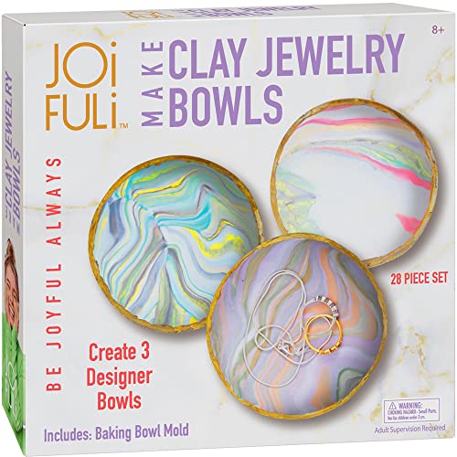 JOiFULi Make Your Own Clay Jewelry Bowls Arts and Crafts Kit Gifts for Girls Kids Ages 8 9 10 11 12 Years Old