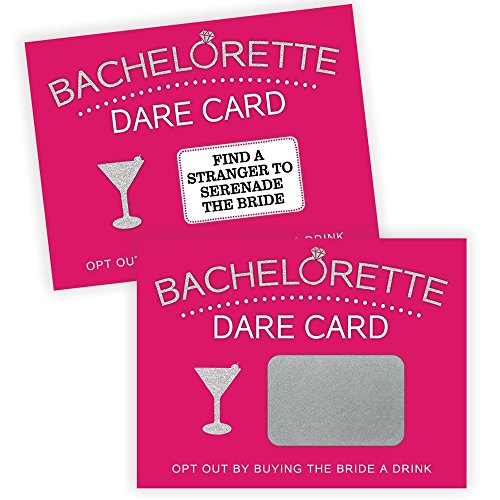 Printed Party Bachelorette Dare Card Scratch Off Game, Girls Night Out, 20 Cards