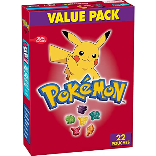 Betty Crocker Pokemon Fruit Flavored Snacks, Treat Pouches, Value Pack, 22 ct