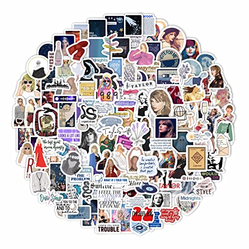 BulbaCraft 151Pcs Pop Country Folk Singer Stickers Midnights Stickers Waterproof - All Albums for Laptops & Water Bottles, Midnights Merch, Gifts for Women, Merchandise for Teens, Party Decorations