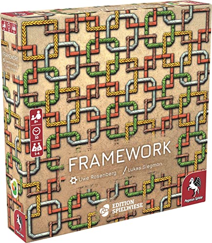 Framework - Board Game by Pegasus Spiele 1-4 Players – Board Games for Family – 30 Minutes of Gameplay – Games for Family Game Night – Kids and Adults Ages 8+ - English Version