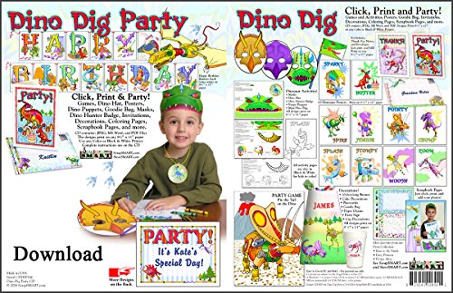ScrapSMART - Dino Dig Party Kit - Jpeg, PDF, and Microsoft Word Files for Mac [Download]