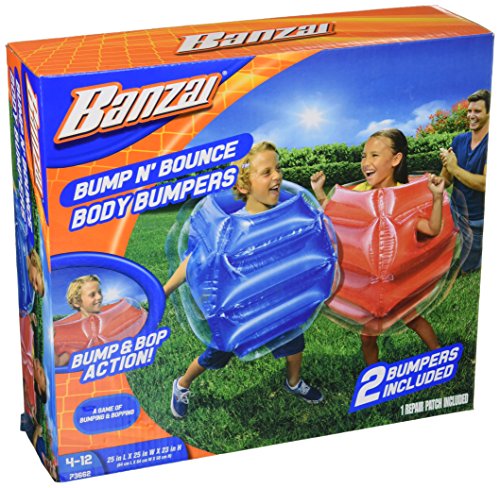 BANZAI: Bump N' Bounce Body Bumpers, A Game of Bumping & Bopping, 2 Bumpers Included in Red & Blue, Fun & Safe Cushion Inflatable Surface, For Ages 4 and up