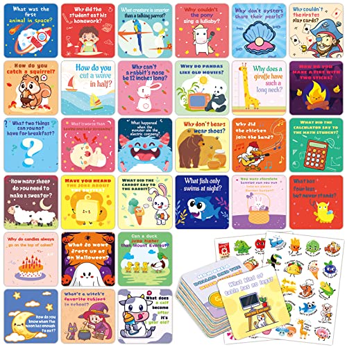 zheyistep 160 Joke Cards for Kids Lunch Box Jokes for Kids, Inspirational Lunch Notes for Boys Girls Students Lunch Notes Jokes Cards with 80 Reward Stickers for Teacher